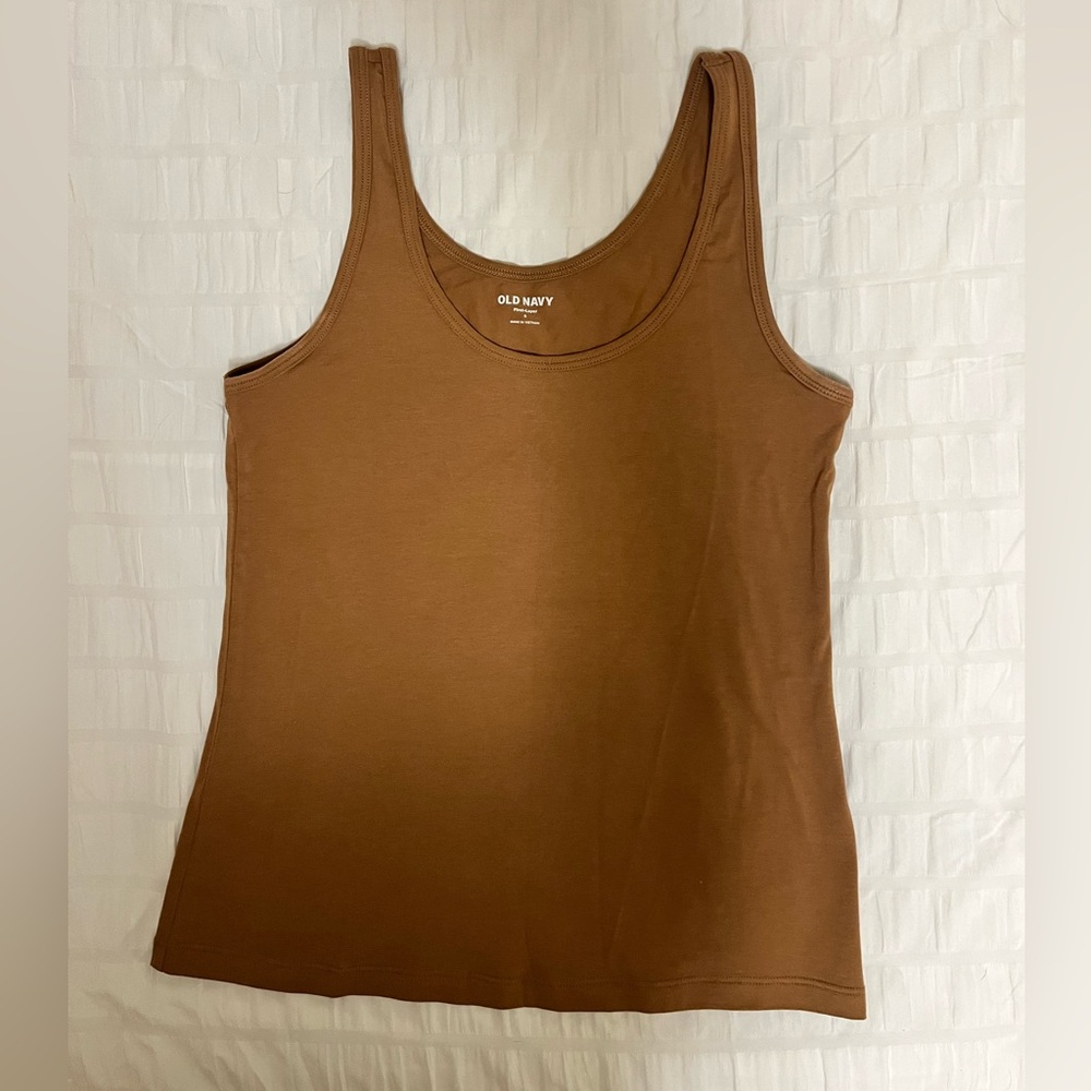 Old Navy Brown Scoop Neck Tank Top size Small